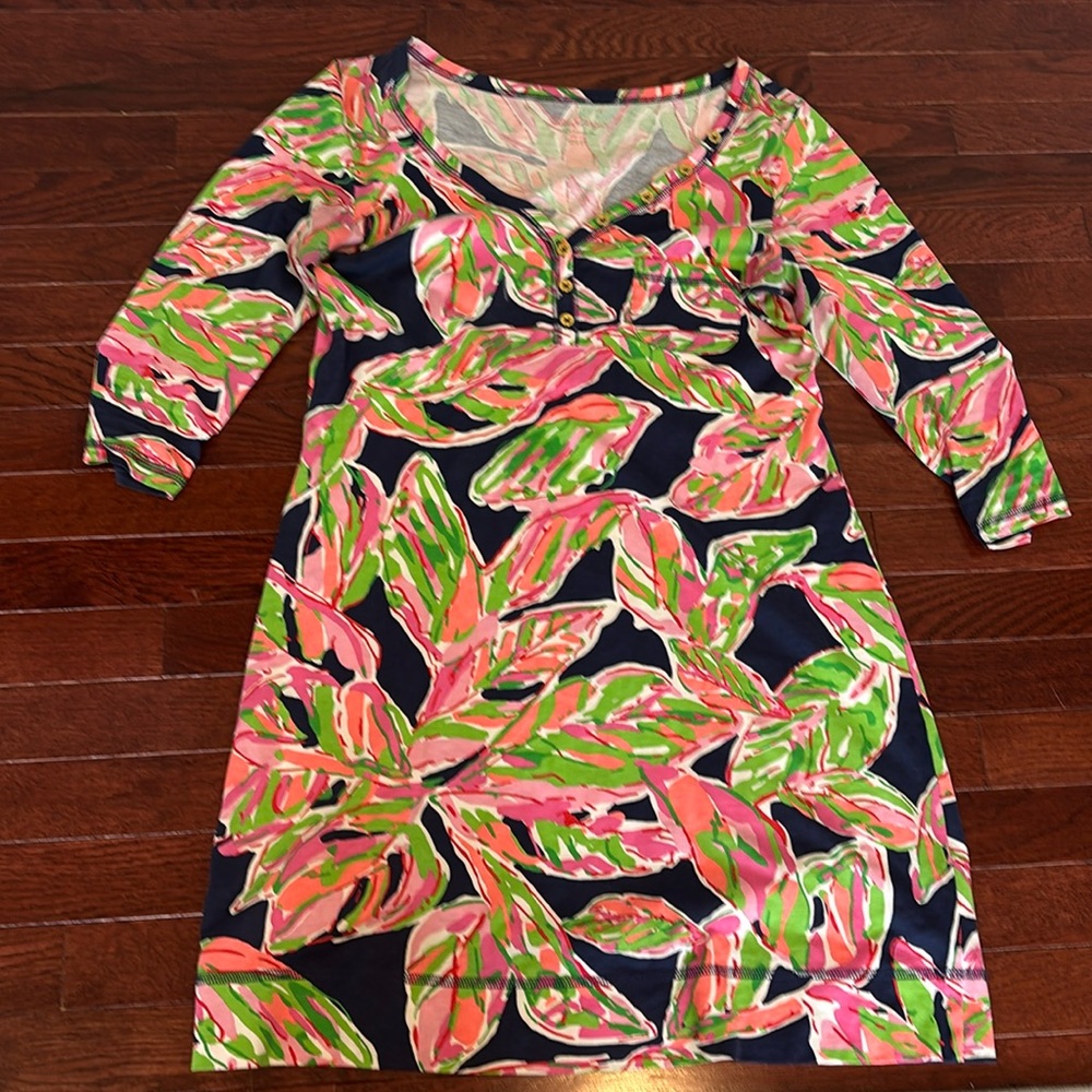 Lilly Pulitzer Palmetto Dress In The Vias Pima Cotton Dress M